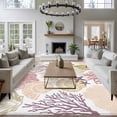 thumbnail image 3 of Large Area Rugs for Living Room Bedroom, Coastal Coral 5'x8' Rug Washable Carpet Runner Indoor Outdoor, Nautical Colorful Conch Seashells Starfish Non Slip Floor Mats Rug for Kitchen, Bathroom, 3 of 8