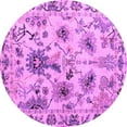 thumbnail image 1 of Ahgly Company Indoor Round Abstract Purple Modern Area Rugs, 4' Round, 1 of 4