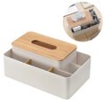thumbnail image 2 of KAKOWELY tissue box Multi-function Tissue Box Durable Sundries Storage Container Useful Paper Towel Organizer for Home Bar Office (Apricot)10.24"X5.98"X4.72", 2 of 4