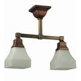 thumbnail image 3 of Meyda Tiffany 129083 Bungalow 2 Light 16" Wide Semi-Flush Linear Ceiling Fixture - Copper, 3 of 7