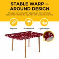 thumbnail image 4 of Red Christmas Snowflakes Table Cloths for 4 Foot Rectangle Tables, Winter Xmas Pine Tree Plant Patio Waterproof Elastic Fitted Tablecloths, Washable Rectangular Table Cover for Camping, 4 of 8