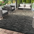 thumbnail image 3 of Garvee 8'x10' Waterproof Outdoor Rugs Modern Solid Plastic Straw Rugs, Reversible Outdoor Camping Carpet for Porch Deck Backyard Balcony, Black Brown, 3 of 7