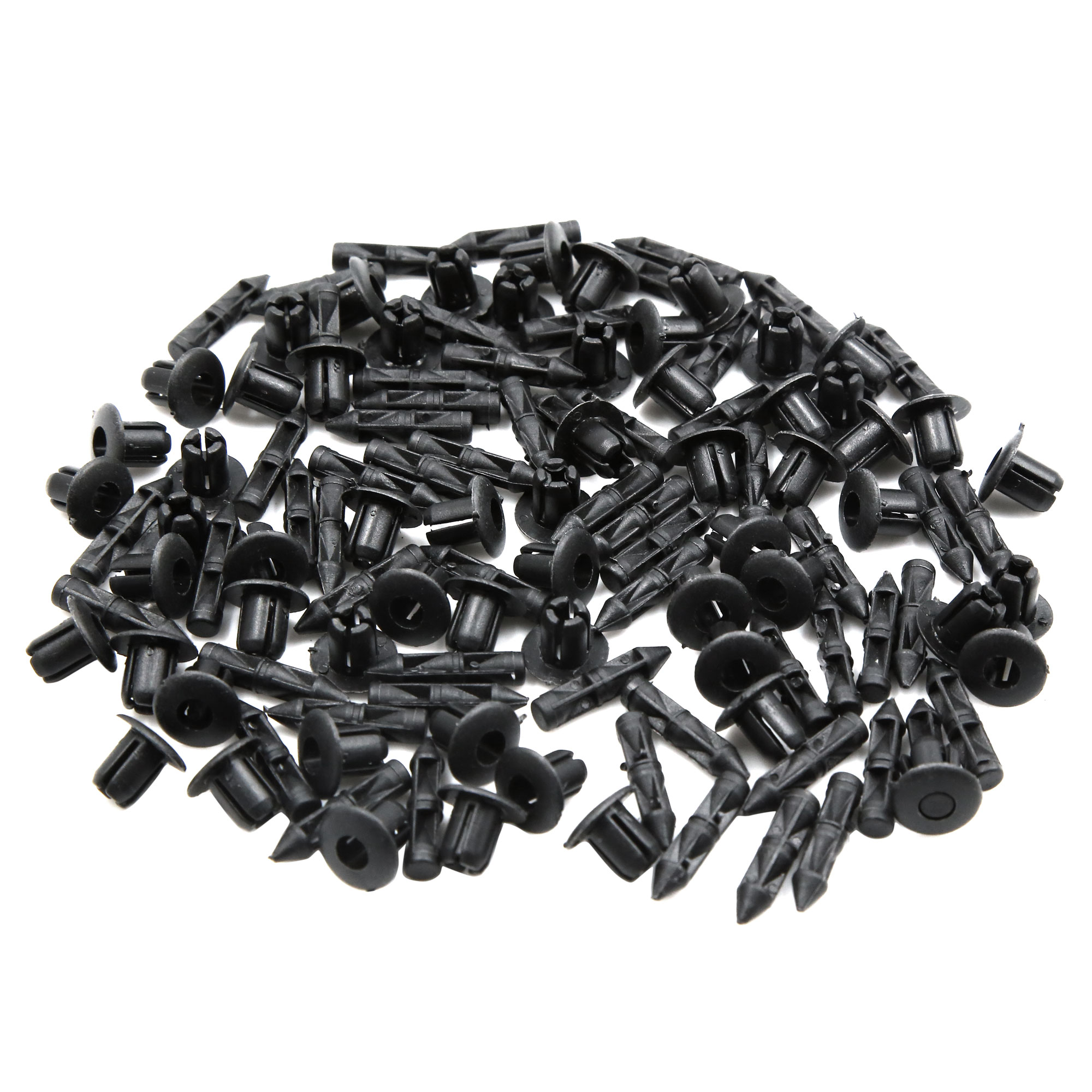 60pcs 6mm Hole Dia Rivet Carpet Mud Flaps Bumper Fender Clips for Auto