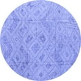 thumbnail image 1 of Ahgly Company Indoor Round Abstract Blue Modern Area Rugs, 4' Round, 1 of 4