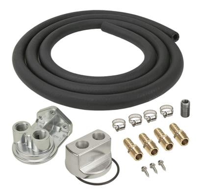 Derale Performance Single Mount Oil Filter Relocation Kit