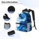 thumbnail image 3 of Fotbe Blue White Fluid Art Mochila Ligera Casual para Laptop para Hombres y Mujeres, Mochila Impermeable de Uso Diario, Mochila para Universidad, 3 of 6