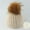 Beige, variant on Dyfzdhu Children Hat Solid Plush Ball Twist Knitted Beige