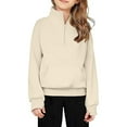 thumbnail image 2 of REDARER Kids Half Zip Hoodie, Pullover with Thumbholes and Pocket, Cozy Quarter Zip Sweatshirt for Fall and Casual Wear,Size:5-6 Years, 2 of 4