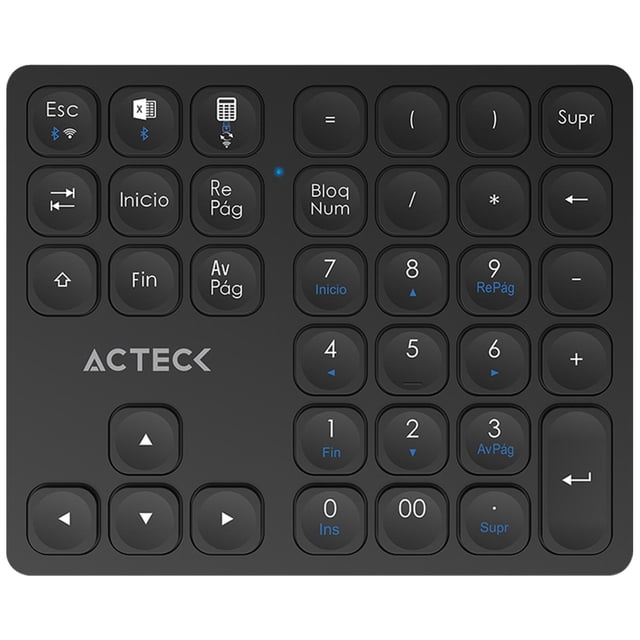 Teclado Numerico ACTECK INSPIRE PAD PRO TN480 Inalambrico USB 2.4 GHz + BT Multidispositivo negro