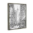 thumbnail image 3 of Stupell Urban City Metropolis One World Trade Center Travel & Places Drawing Gray Floater Framed Art Print Wall Art, 3 of 6