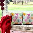 thumbnail image 4 of Valentine''s Day Pillow Covers 18x18 Inch Set of 2 Colorful Hearts Decor White Throw Pillow Covers Valentine''s Day Cushion Case Decoration for Sofa Couch 58, 4 of 6