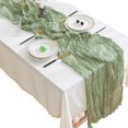 thumbnail image 1 of 1pcs Gauze Table Runner Sheer Cheesecloth Table Runner Bulk for Holiday Party Bridal Shower Romantic Table Decor 90 x 300cm（Multicolor）, 1 of 5