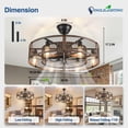 thumbnail image 2 of Ventilador de Techo DINGLILIGHTING 26" Sin Aspas Nogal con Control Remoto, 2 of 9