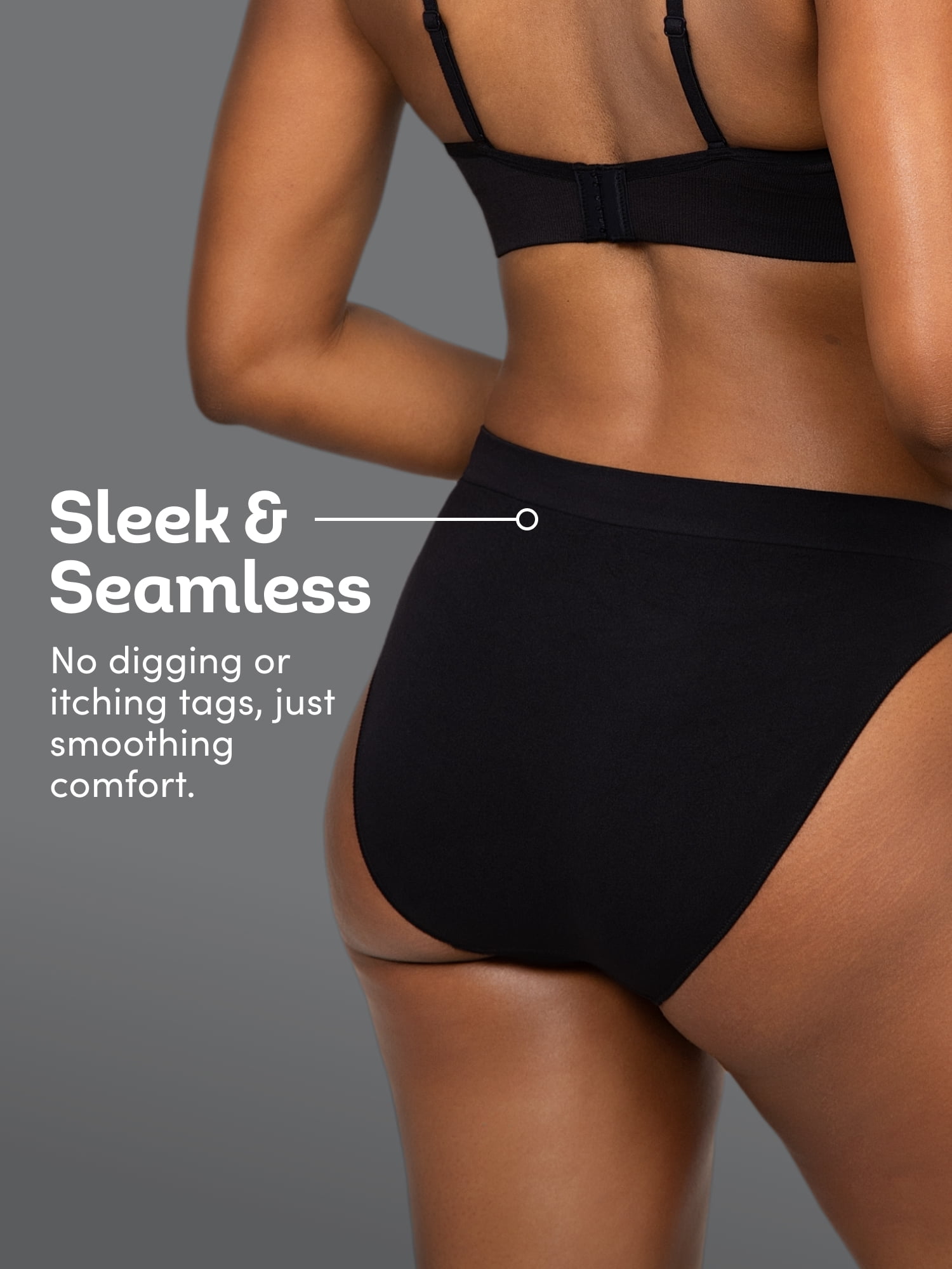 Fruit of the Loom Women's Seamless Bikini, 2-Pack, Sizes S-XXXL
