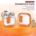 thumbnail image 2 of Durable Case for AirPods 4, HD Clear & Contrast Color Design Shockproof Cover for AirPods 4th Generation 2024 with Switch and Carabiner, 2 of 6