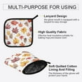 thumbnail image 3 of Yayeee Oven Mitts and Pot Holder Set of 2 Heat Resistant Kitchen Gloves Baking Hot Pad, Gray Autumn Leaves, 3 of 5