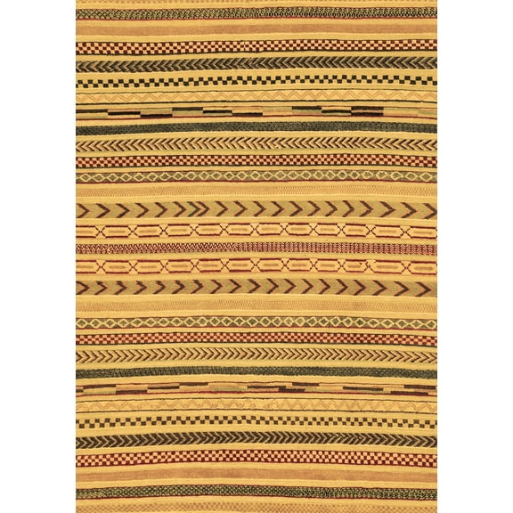 Ahgly Company Indoor Rectangle Abstract Brown Modern Area Rugs, 3' x 5'