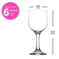 thumbnail image 5 of LAV Small Wine Glasses Set of 6 - 8 oz Clear White Wine Glasses Short Stem, 5 of 7