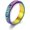 6, variant on Spinner Ring for Women and Men, Stainless Steel Fidget Ring with Moon and  Design, Sandblasted Rainbow Finish,  in Sizes 6-10