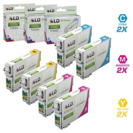 LD Products Remanufactured Replacement for T069 Set of 6 Cartridges Create handouts that standout with the LD Products Remanufactured Replacement for T069 Set of 6 Cartridges Includes: 2 T069220 Cyan  2 T069320 Magenta and 2 T069420 Yellow. The LD Products Remanufactured Replacement for T069 Set of 6 Cartridges Includes: 2 T069220 Cyan  2 T069320 Magenta and 2 T069420 Yellow helps keep any office space bustling and working efficiently whether it’s working to print out important presentation notes or attention-grabbing flyers. If you’re getting a printer set up or just replacing a cartridge in an existing printer  be sure to double-check the manual and verify that this cartridge will be the right fit for your equipment. Take a look at other like-items to keep your office stocked with the parts and equipment you need to succeed.