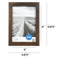 Mainstays 4x6 Linear Brown Gallery Wall Picture Frame Set of 6
