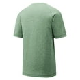 thumbnail image 6 of Yellow Rooster Mens Tri-Blend Wicking Raglan Tee Forest Green Heather M, 6 of 6