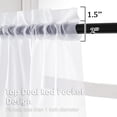 thumbnail image 3 of Cortinas transparentes OVZME blancas de 96 cm de longitud para dormitorio con 2 paneles, 3 of 8