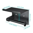 thumbnail image 6 of Aquaterior Toilet Paper Holder Wall Mounted Rack Heavy Duty Stainless Steel Matte Black, 6 of 8