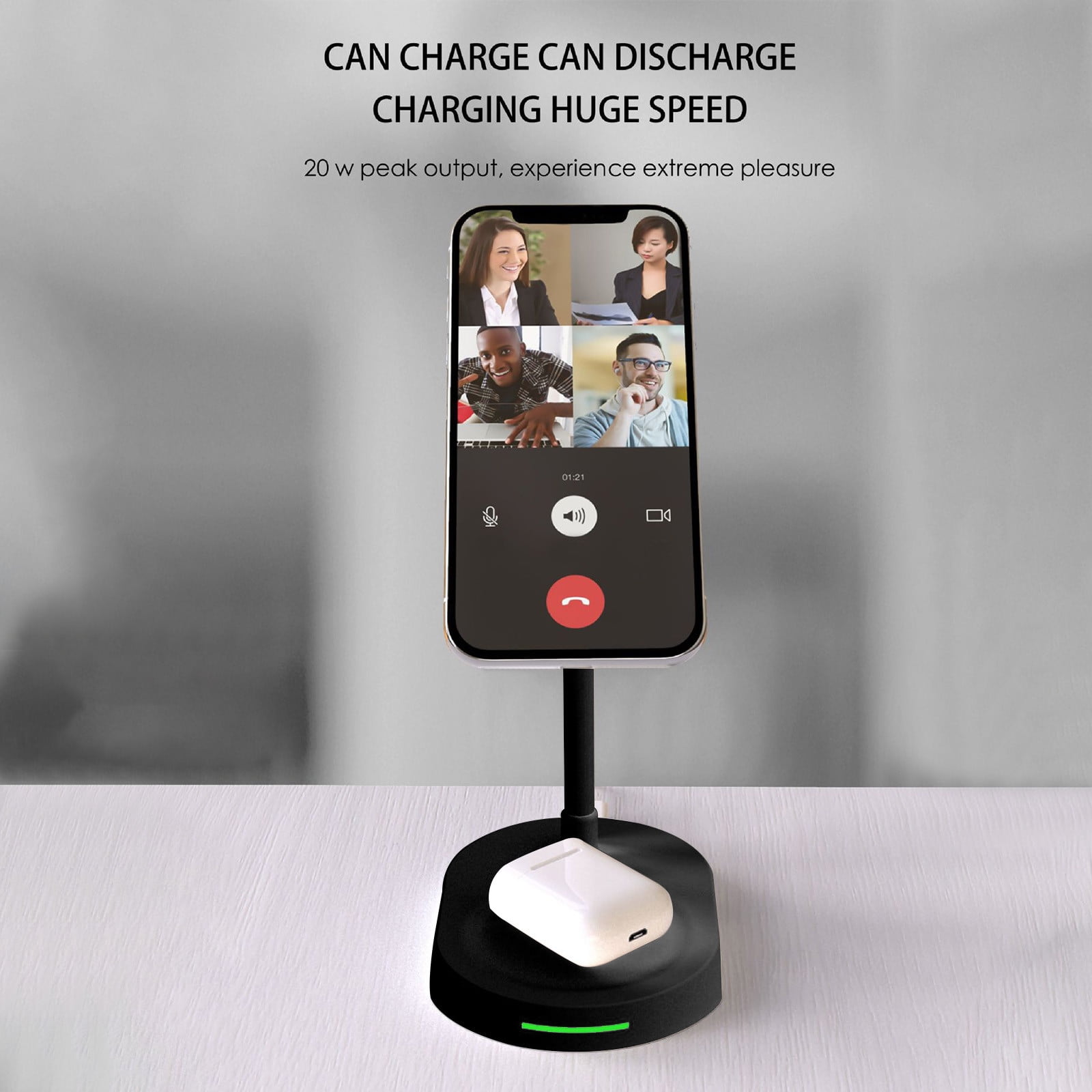 Qwtwty Mobile Accessories 15 W Magnetic Mobile Phone Wireless Charger Headset Charging for Mobile Phone, Mobile Phone Charging, with USB Interface