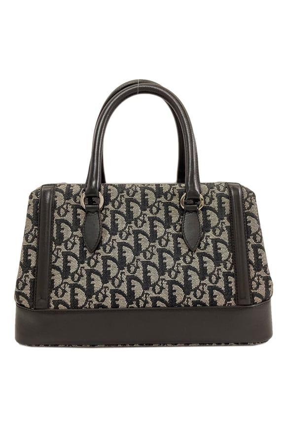 Pre-Owned Christian Dior Trotter Pattern Canvas Handbag for Women