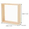 thumbnail image 2 of HINTRMENT 1Set Specimen Photo Frame Khaki Natural Wood Color Wooden Square Display Home Decor 7Inch, 2 of 7