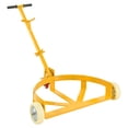 thumbnail image 3 of 55 Gallon Drum Dolly, 1200lbs capacity, with 2 fixed PU Wheels and 1 swivel wheel - Low Profile Steel Oil Drum Caddy Oil Barrel Drum Roller Hand Cart, 3 of 12