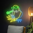 thumbnail image 3 of Handmadetneonsign Parrot Margarita Neon Light, Margarita Parrot Led Light, Parrot Cocktail Led Sign, 3 of 5