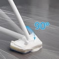 thumbnail image 3 of Moyic Cepillo de limpieza de vidrio con mango largo, depurador de esponja extraíble para bañera de suelo, rotación de 90 grados, ahorro de Suministros de limpieza para el hogar cepillo de limpieza, 3 of 6