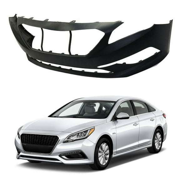 EPOTOOR  Primered Front Bumper Cover Replacement for Hyundai Sonata 2015-2017