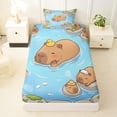 thumbnail image 3 of Erosebridal Kids Cute Capybara In The Water Twin Sheet Sets 3pcs,Cartoon Animal Yellow Duck Bedding For Boys Girls,Breathable Home Decor, 3 of 5