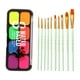 thumbnail image 2 of Kit de pintura corporal profesional, paleta con pinceles, lavable. 14x6.5x1.6CM, 2 of 9