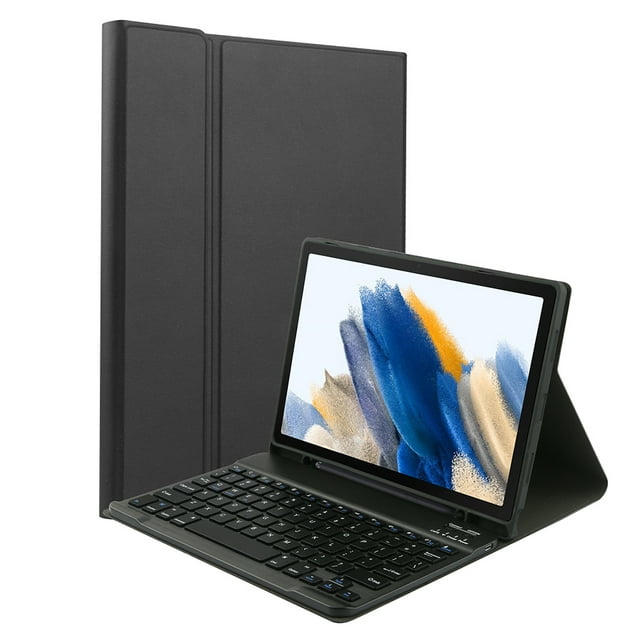 Portable Detachable Tablet Protective Case with Keyboard Pen Slot Compatible with Tab S6 Lite 2022P613P619 Black