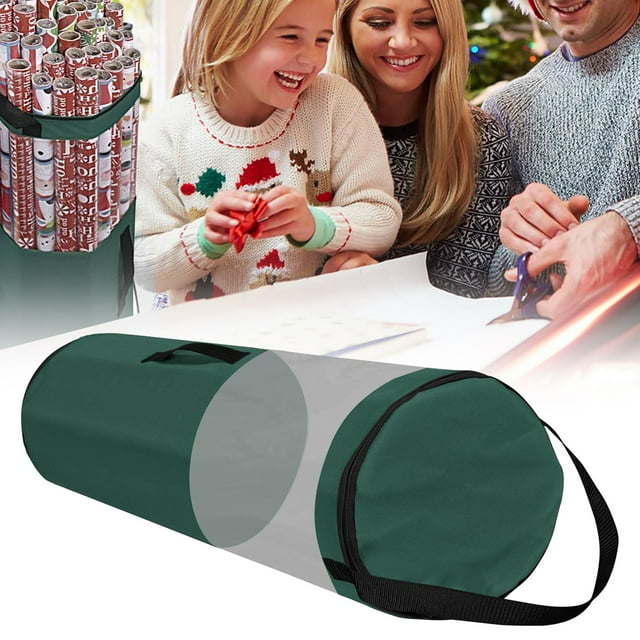 Outdoor Christmas Decorations Home Textile Storage Wrapping Paper Storage Organizer Bag Store Up To Bag With Handles And Zippered Top Wrap And Ribbons Storage case