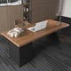thumbnail image 4 of Modern Reception Office Desks Storage Vanity Wooden Bureau Office Desks Reading Keyboard Scrivania Ufficio Lavoro Room Furniture My Lux Decor Round, 4 of 8