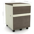 thumbnail image 2 of Bestar 2 Drawer Vertical Wood Lockable File Cabinet - White and Antigua, 2 of 2