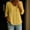 Yellow, variant on CYMMPU Women's Summer Solid Color V Neck Button Down 3/4 Sleeve Top, Cotton Linen Loose Casual Lightweight Blouse Yellow XXXXXL