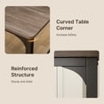 thumbnail image 5 of Aiho Small Wooden Dining Table Set for 2, Industrial Sturdy Dinette, Space-Saving Kitchen Table Set for Apartment, Living Room - Grey, 5 of 7