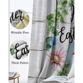 thumbnail image 3 of Easter Kitchen Curtains Spring Colorful Egg Flower Leaf Grey Wood Grain Plaid Cafe Short Curtains for Bathroom Blackout Window Curtain Small Window Treatment Drapes for Bedroom Living Room 52"x45"x2, 3 of 9
