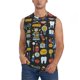 thumbnail image 1 of Fotbe Teeth Men's Camiseta sin Mangas Estampada para Hombres, Playera Casual para Gimnasio, Entrenamiento, Playa-Large, 1 of 7