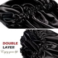 thumbnail image 4 of Double layer satin bonnet for curls Adjustable satin bonnet with elastic band for women, 4 of 5