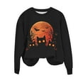 thumbnail image 6 of Inverlee Women's Halloween Sweatshirts Cute Pumpkin Ghost Print T-shirt Work Round Neck Sweatshirt Long Sleeve Holiday Pullover Tops Halloween Costumes, 6 of 6
