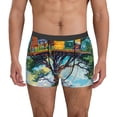 thumbnail image 2 of Goofa Whimsical Treehouse Painting Printed Men's Boxer Briefs Underwear, Moisture-Wicking Underwear, Trunk,Soft and Breathable Cotton Underwear-X-Large, 2 of 9