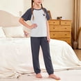 thumbnail image 7 of Amidoa Girls 2 Piece Outfits Summer Clothes Short Sleeve Cute T-Shirt and Casual Shorts Kids Clothing Sets Gray Size 9, 7 of 7