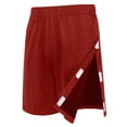 thumbnail image 3 of UDAUDU Womens Mens Tear Away Shorts Easy Access Adaptive Pants Post Surgery Breakaway Lounge Short Casual Loose Fit Hip Knee Ankle Replacement Magic Tape Shorts with Pockets Wine, 3 of 7